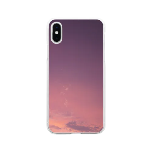 田舎の夕方 Soft Clear Smartphone Case