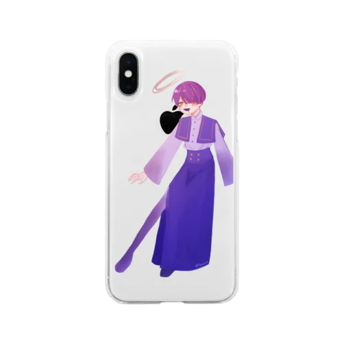 むらさきくん Soft Clear Smartphone Case