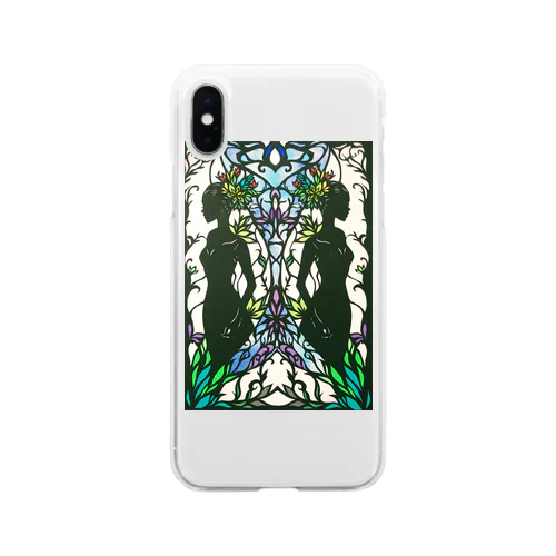 『自立』 Soft Clear Smartphone Case