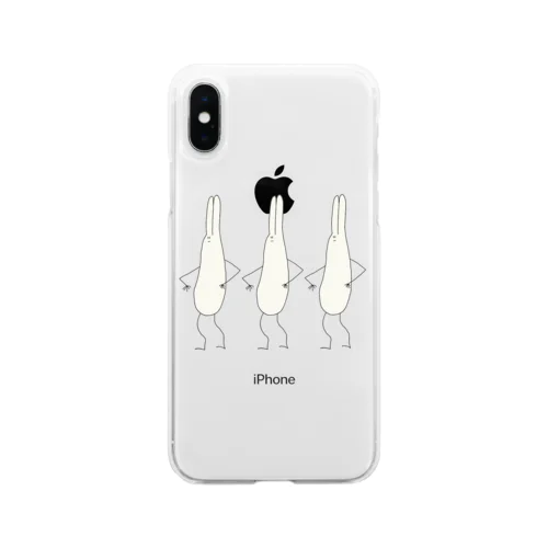 たてにながいうさぎ Soft Clear Smartphone Case