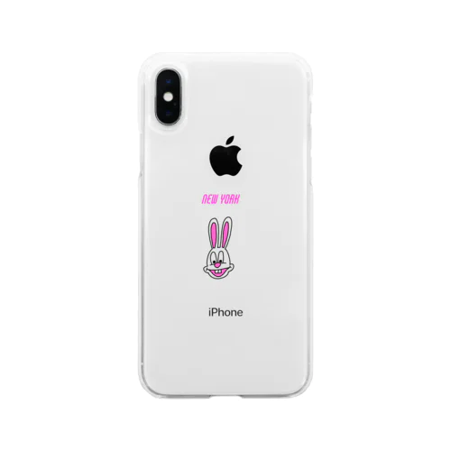 New York rabbit remote Soft Clear Smartphone Case