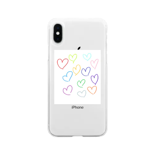 ハート　この世界に愛を Soft Clear Smartphone Case