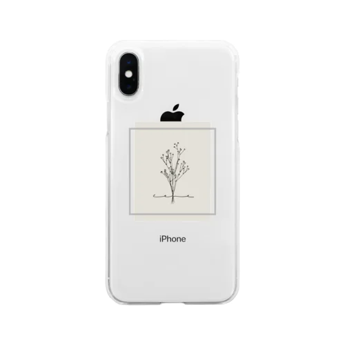 かすみ草 Message Soft Clear Smartphone Case