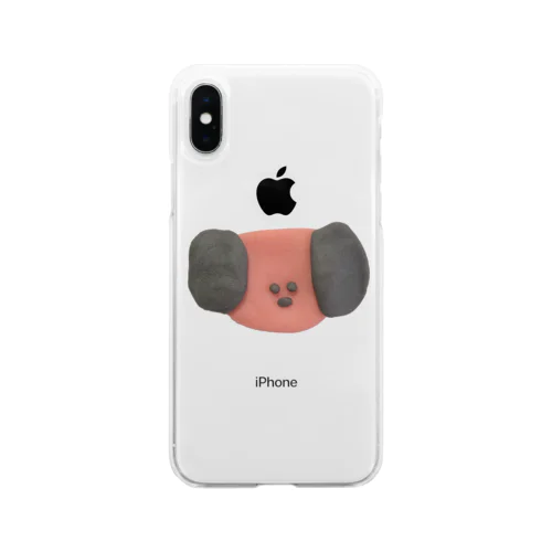 いちごチョコの犬 Soft Clear Smartphone Case