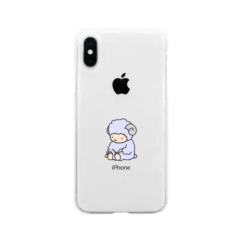 無気力ひつじ Soft Clear Smartphone Case