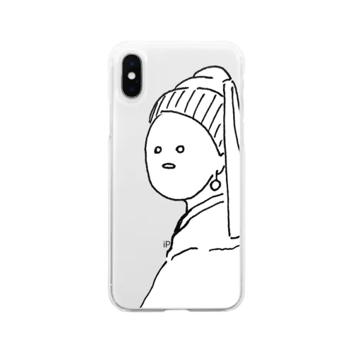 真珠の耳飾りの虚無 Soft Clear Smartphone Case