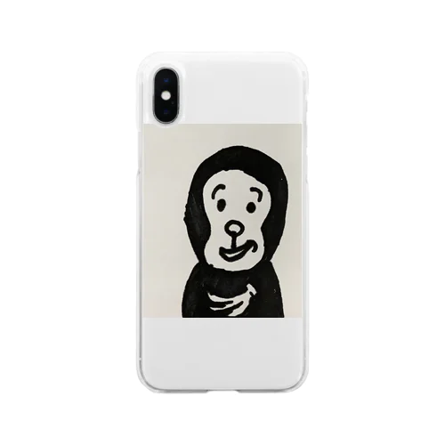 小馬鹿にするゴリラ Soft Clear Smartphone Case