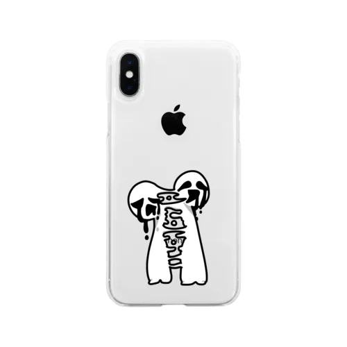 くっついちゃうよ Soft Clear Smartphone Case