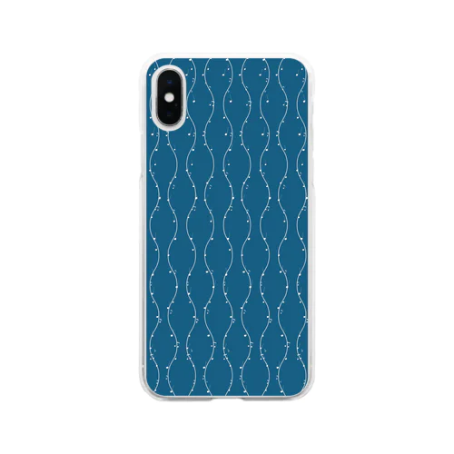 和音 立涌と音符（藍色） Soft Clear Smartphone Case