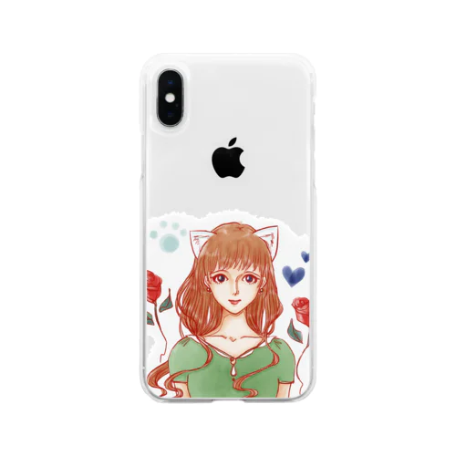 猫みたいなあの子 Soft Clear Smartphone Case