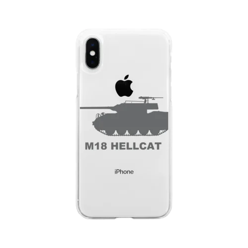 M18 ヘルキャット（グレー） Soft Clear Smartphone Case