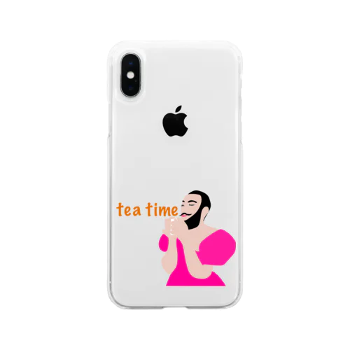 tea time Soft Clear Smartphone Case