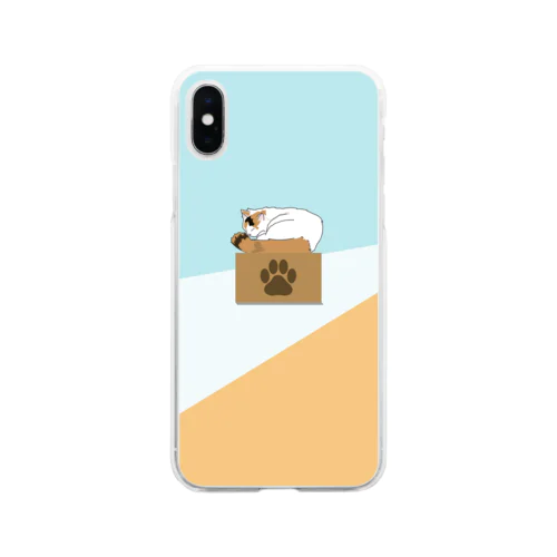 おひるねこ　明け方 Soft Clear Smartphone Case