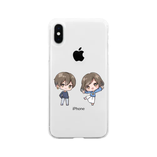 しらたまくんともなかちゃん Soft Clear Smartphone Case