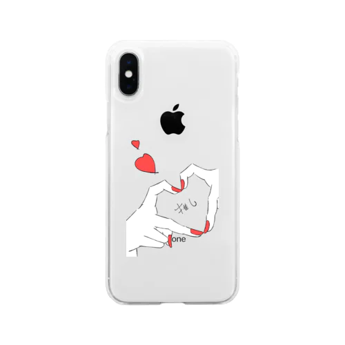 推し×ハート Soft Clear Smartphone Case