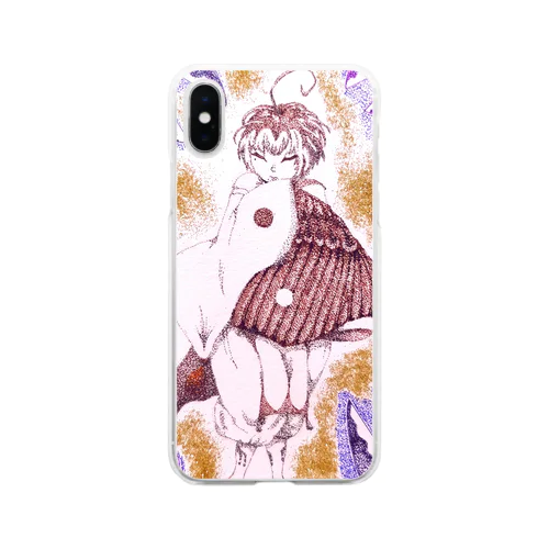 雀の子 Soft Clear Smartphone Case