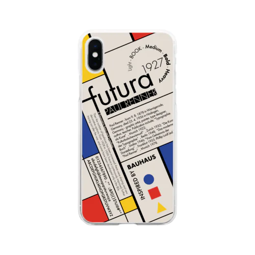 Futura Typography Design  Soft Clear Smartphone Case