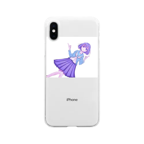 セーラー服の女の子 Soft Clear Smartphone Case