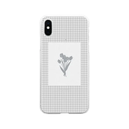 bouquet *ギンガムチェック Soft Clear Smartphone Case