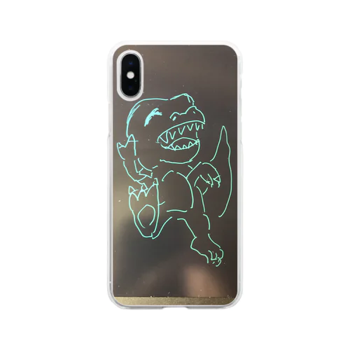 踊るティラノ Soft Clear Smartphone Case