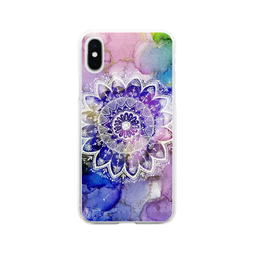 曼荼羅インクアート Soft Clear Smartphone Case