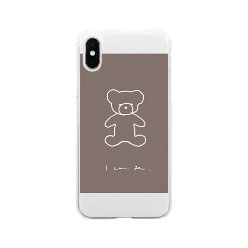 🧸ココアブラウン Soft Clear Smartphone Case