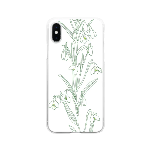 Elegant Snow Drops Soft Clear Smartphone Case