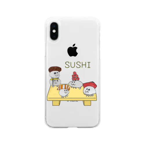 5歳のお寿司 Soft Clear Smartphone Case