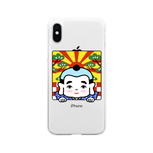 めでたやふくちゃん Soft Clear Smartphone Case