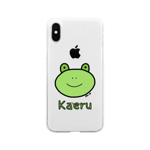 Kaeru (カエル) 色デザイン Soft Clear Smartphone Case