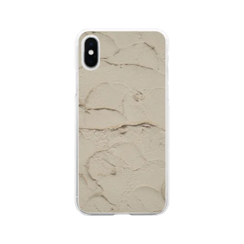 モルタル壁 Soft Clear Smartphone Case