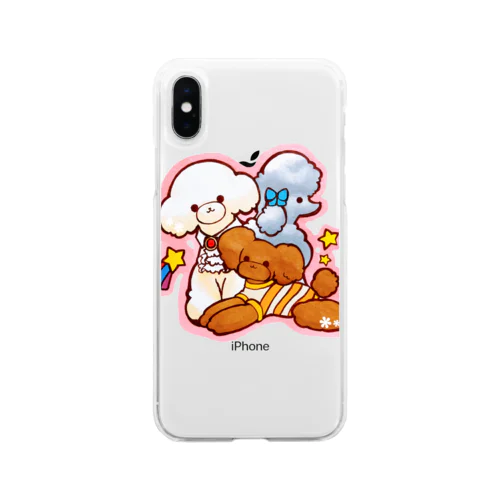 カットプードル Soft Clear Smartphone Case