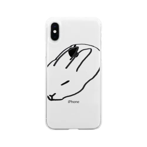 ねむいうさぎ Soft Clear Smartphone Case