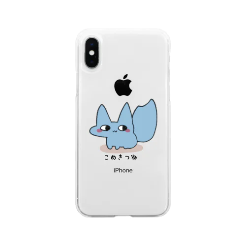 こめきつね・ぶるー Soft Clear Smartphone Case