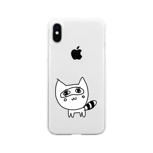 たぬきぱんつ Soft Clear Smartphone Case