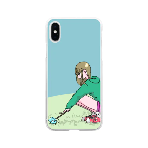 つつく Soft Clear Smartphone Case