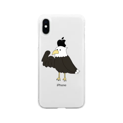 ムキムキハクトウワシ Soft Clear Smartphone Case