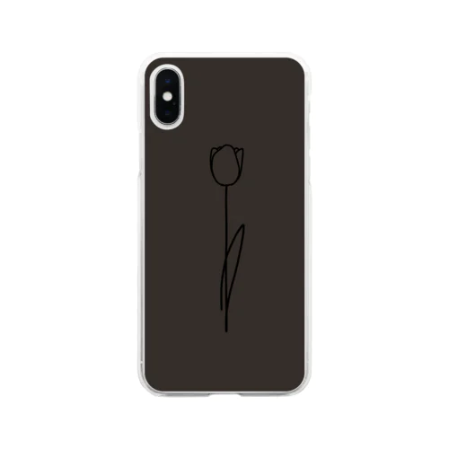  darkcharcoal chocolateBrown Soft Clear Smartphone Case