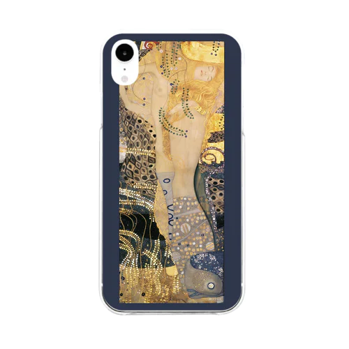 001-006　グスタフ・クリムト　『水蛇Ⅰ』　クリア　スマホケース　iPhone XR専用デザイン　CC3 Soft Clear Smartphone Case