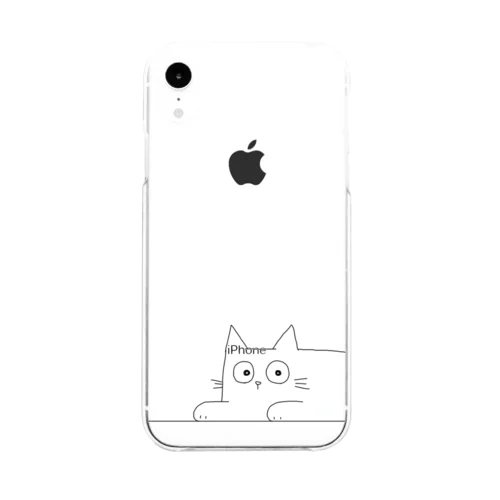 A flat cat Soft Clear Smartphone Case