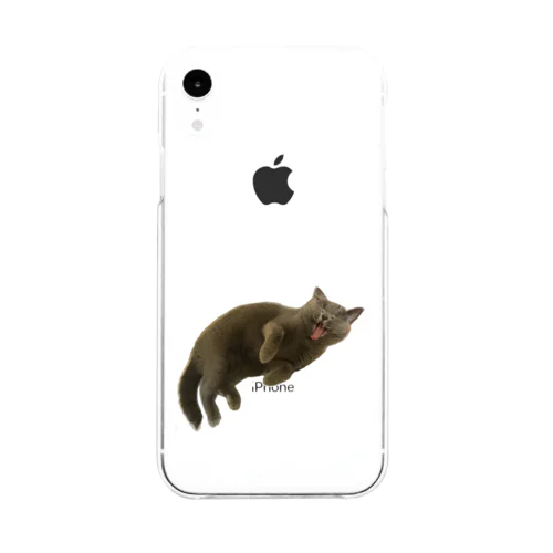 自由を謳歌中の猫 Soft Clear Smartphone Case