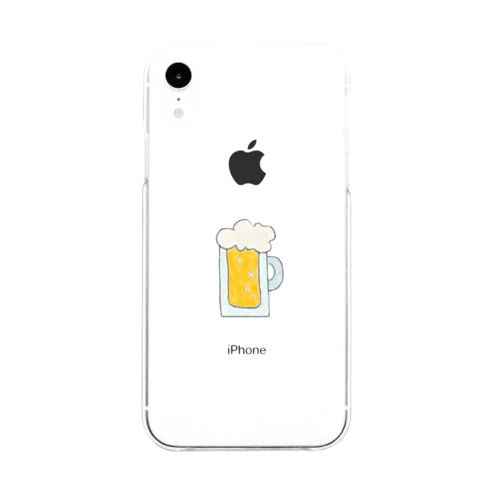 ビール Soft Clear Smartphone Case