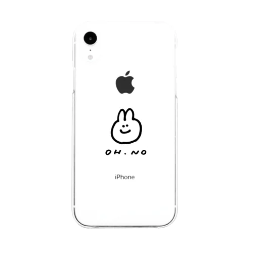 oh no うさぎ Soft Clear Smartphone Case