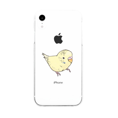 可愛いセキセイインコ　おすましちゃん【まめるりはことり】 Soft Clear Smartphone Case