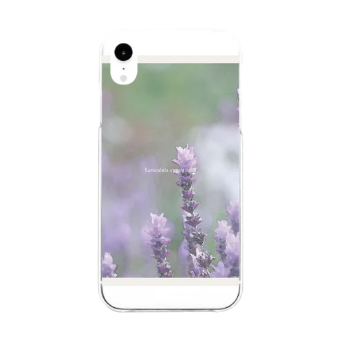 flower photo - lavender Soft Clear Smartphone Case