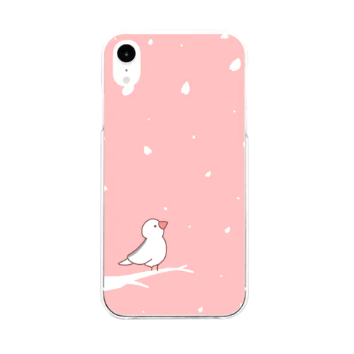 白文鳥 スマホケース Soft Clear Smartphone Case