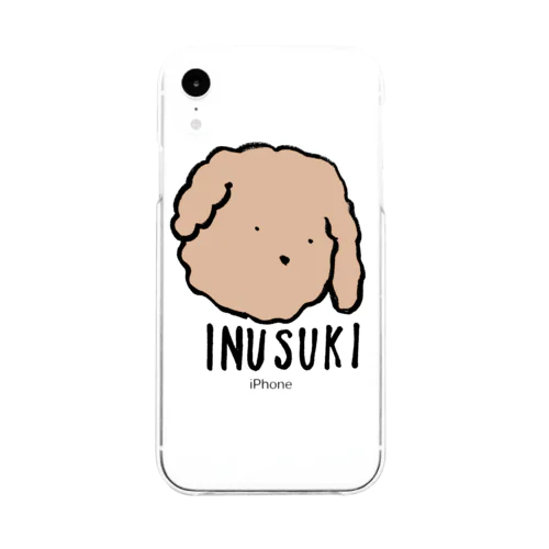 シュールな犬 Soft Clear Smartphone Case