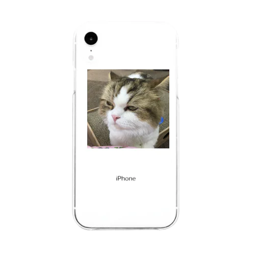目つき悪い猫ちゃん Soft Clear Smartphone Case