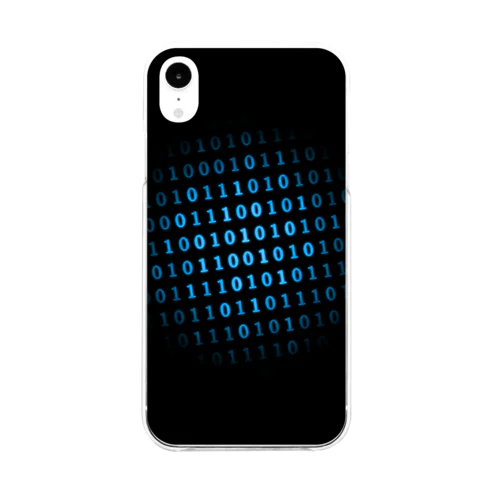 Binary Number phone case Blue Soft Clear Smartphone Case