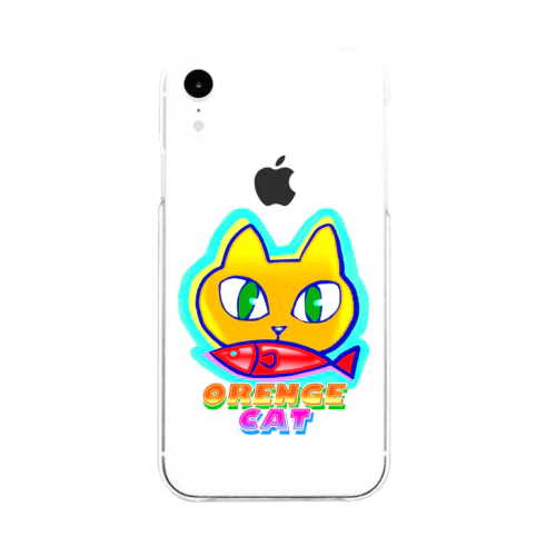 🍊🐈 オレンジキャット🍊🐈　ライト Soft Clear Smartphone Case